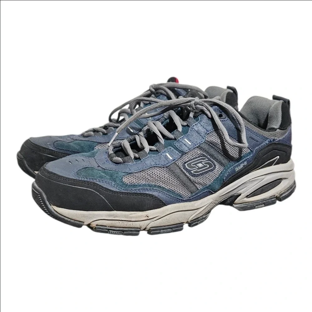 Skechers Vigor 2.0 Trait Mens Size 15 Navy Blue Grey Trail Sneakers Shoes